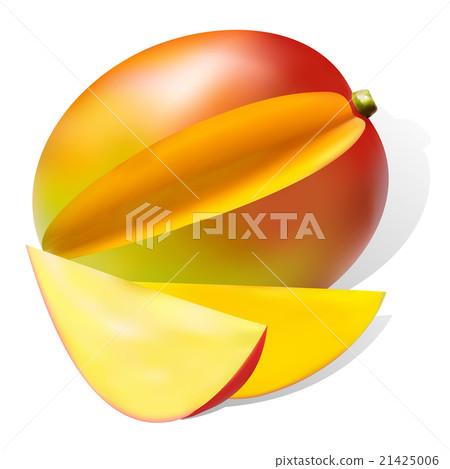 ripe juicy mango and sliced 21425006