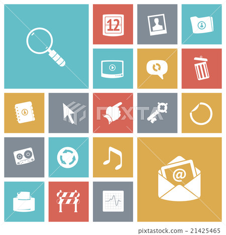 Flat design icons for user interface 21425465