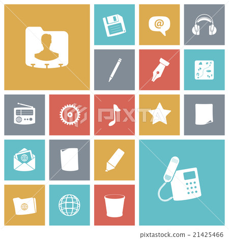 Flat design icons for user interface Flat design icons for user interface 21425466