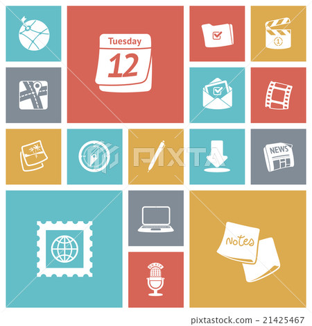 Flat design icons for user interface 21425467