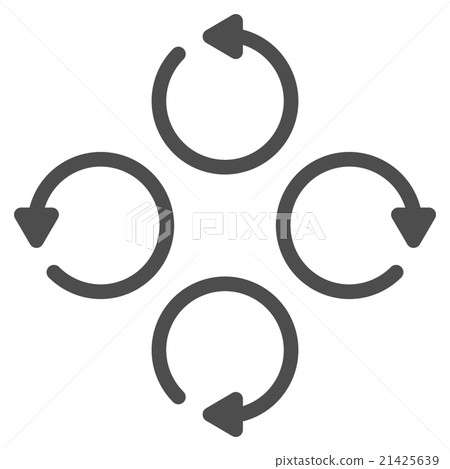 Rotation Flat Icon 21425639