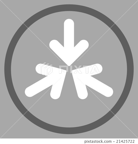 Triple Collide Arrows Rounded Icon - Stock Illustration [21425722] - PIXTA