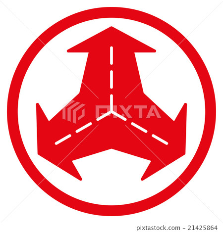 Intersection Directions Rounded Icon 21425864