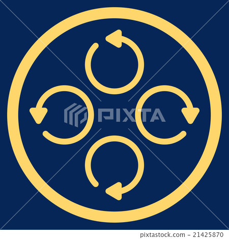 Rotation Flat Icon - Stock Illustration [21425870] - PIXTA