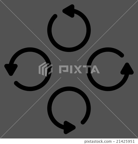 Rotation Flat Icon 21425951