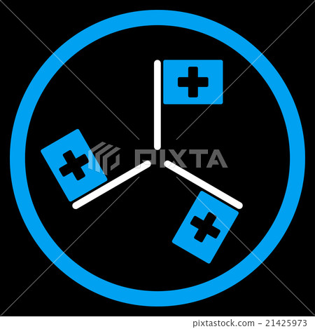 Hospital Flags Rounded Icon 21425973