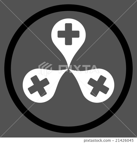 Hospital Map Markers Rounded Icon 21426045
