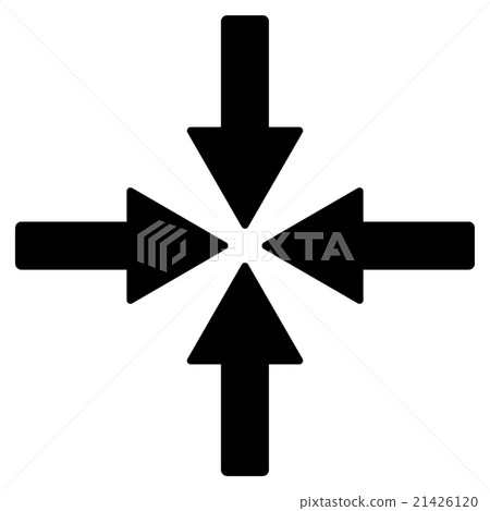 Collide Arrows Icon - Stock Illustration [21426120] - PIXTA