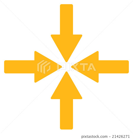 Collide Arrows Icon - Stock Illustration [21426271] - PIXTA