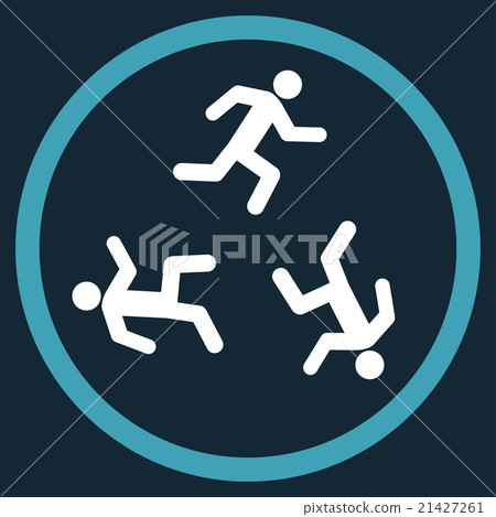 Running Men Rounded Icon Running Men Rounded Icon 21427261