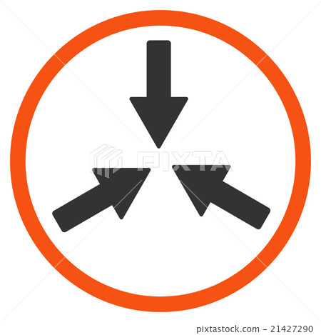 Collide Arrows Rounded Icon-插圖素材 [21427290] - PIXTA圖庫