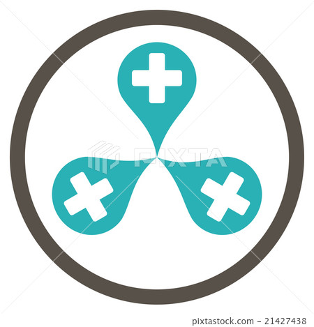 Hospital Map Markers Rounded Icon Hospital Map Markers Rounded Icon 21427438