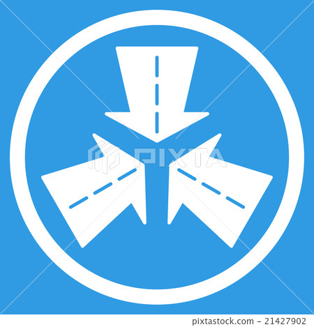 Merge Directions Rounded Icon Merge Directions Rounded Icon 21427902