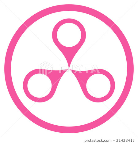 Map Markers Rounded Icon 21428415