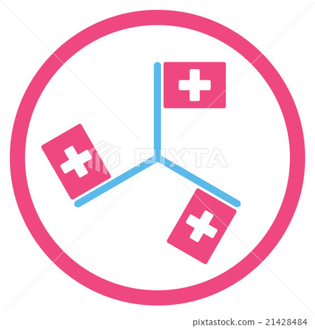 Hospital Flags Rounded Icon 21428484