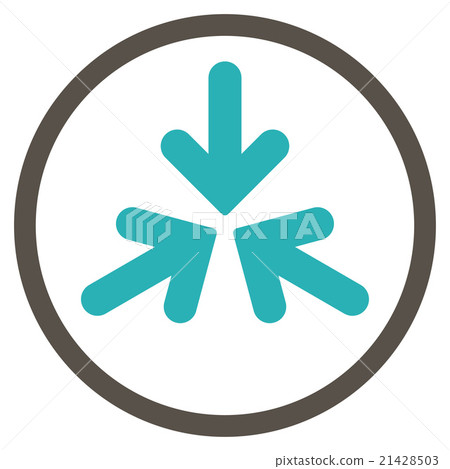 Triple Collide Arrows Rounded Icon 21428503