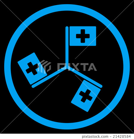 Hospital Flags Rounded Icon Hospital Flags Rounded Icon 21428584