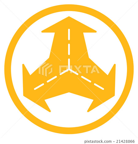 Intersection Directions Rounded Icon 21428866