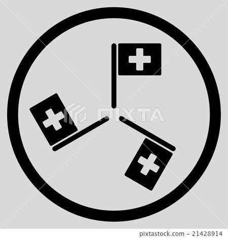 Hospital Flags Rounded Icon 21428914