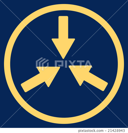 Collide Arrows Rounded Icon Collide Arrows Rounded Icon 21428943