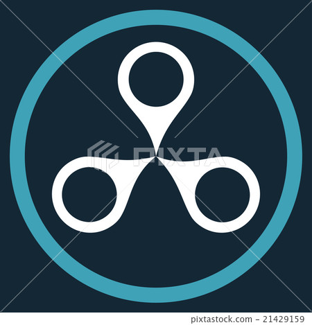 Map Markers Rounded Icon 21429159