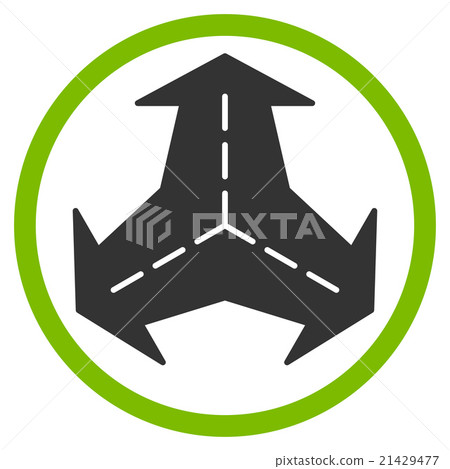 Intersection Directions Rounded Icon 21429477