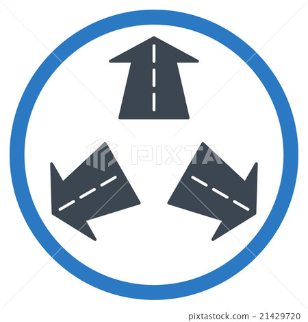 Road Directions Rounded Icon 21429720