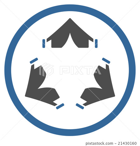Tent Camp Rounded Icon 21430160