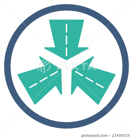 Merge Directions Rounded Icon 21430555
