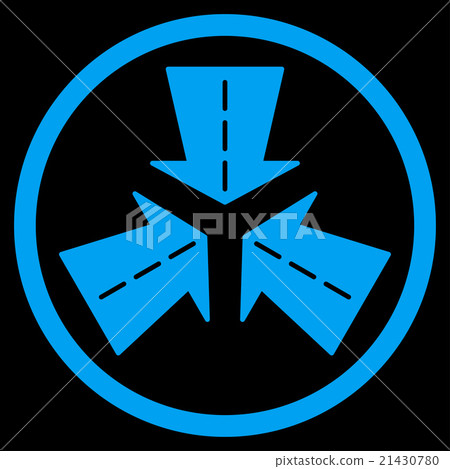 Merge Directions Rounded Icon Merge Directions Rounded Icon 21430780
