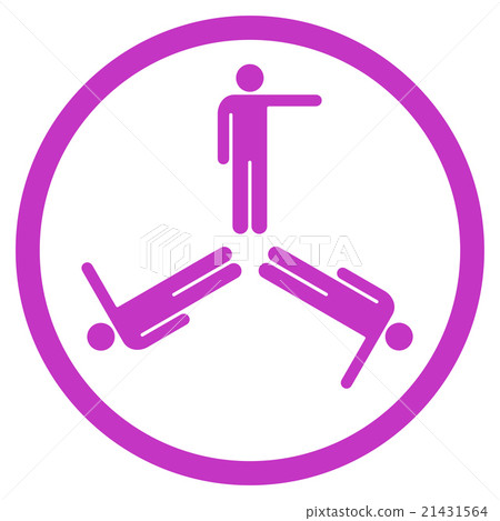 Pointing Men Rounded Icon 21431564