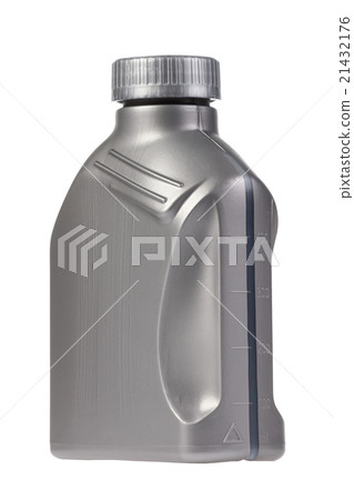 canister with machine oil isolated on white  21432176
