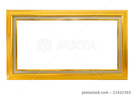 Gold Frame isolate on white background 21432303