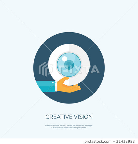 Vector illustration. Flat eye. Creative vision 21432988