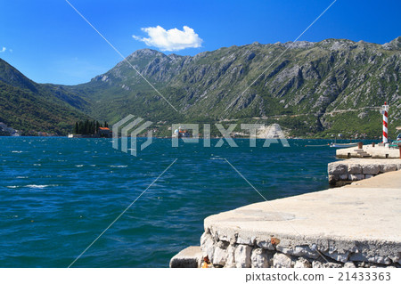 The beach at the Bay of Kotor, Montenegro 21433363