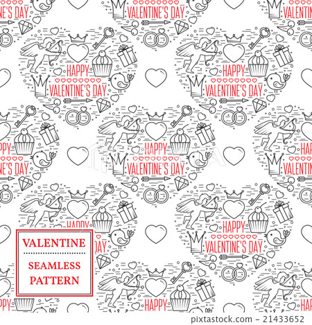 Happy valentine's day. Valentine seamless pattern. 21433652