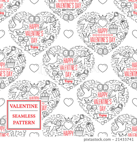 Happy valentine's day. Valentine seamless pattern. Happy valentine's day. Valentine seamless pattern. 21433741