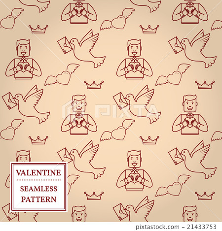 Happy valentine's day. Valentine seamless pattern. 21433753