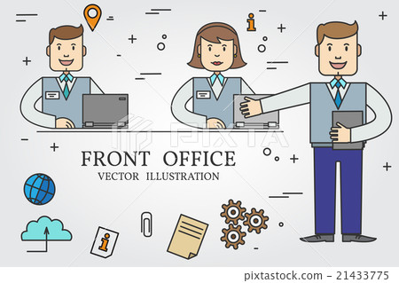 Front office. Thin line icon. Vector. Front office. Thin line icon. Vector. 21433775