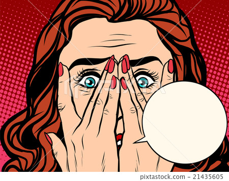 Frightened shocked girl 21435605