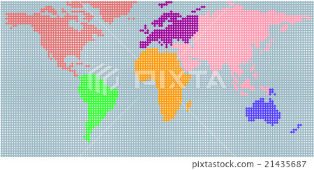 World map in round dot World map in round dot 21435687