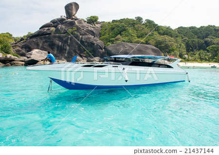High - speed boat at Similan island 21437144