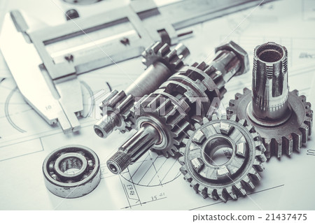 metal gears on engineering drawings metal gears on engineering drawings 21437475