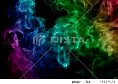 Smoke-shaped ghost,black background 21437925