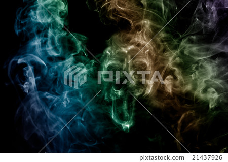 Smoke-shaped ghost,black background 21437926