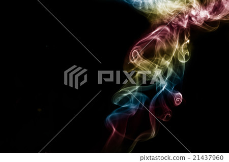 Smoke-shaped ghost,black background 21437960