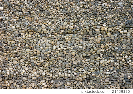 Backgrounds collection - Wall built of sea pebbles 21439350