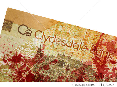 Scottish Banknote, 10 pounds, blood Scottish Banknote, 10 pounds, blood 21440892