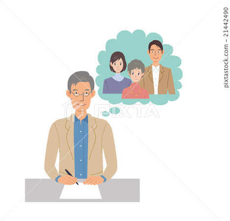 一位老人的插圖 21442490