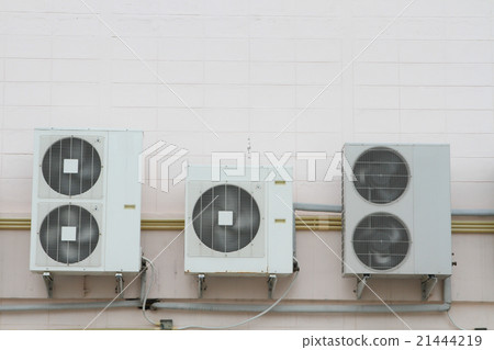 Air compressor fan ventilator on wall. Air compressor fan ventilator on wall. 21444219